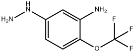 5-Hydrazinyl-2-(trifluoromethoxy)aniline 结构式