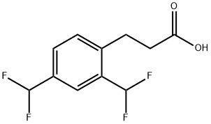 (2,4-Bis(difluoromethyl)phenyl)propanoic acid 结构式