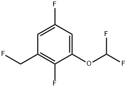 1,4-Difluoro-2-difluoromethoxy-6-(fluoromethyl)benzene 结构式