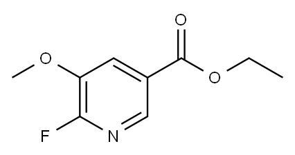 3-Pyridinecarboxylic acid, 6-fluoro-5-methoxy-, ethyl ester 结构式