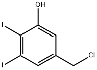 3,4-Diiodo-5-hydroxybenzyl chloride 结构式