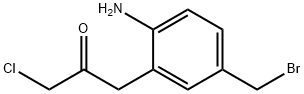 1-(2-Amino-5-(bromomethyl)phenyl)-3-chloropropan-2-one 结构式