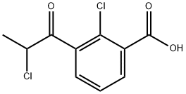 2-Chloro-3-(2-chloropropanoyl)benzoic acid 结构式