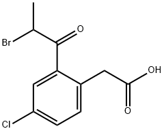 2-(2-Bromopropanoyl)-4-chlorophenylacetic acid 结构式