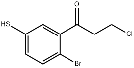 1-(2-Bromo-5-mercaptophenyl)-3-chloropropan-1-one 结构式