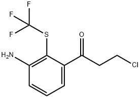 1-(3-Amino-2-(trifluoromethylthio)phenyl)-3-chloropropan-1-one 结构式