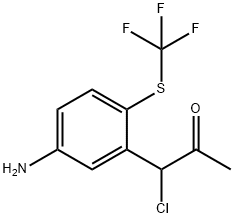 1-(5-Amino-2-(trifluoromethylthio)phenyl)-1-chloropropan-2-one 结构式