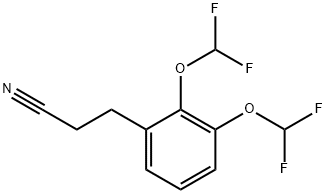 (2,3-Bis(difluoromethoxy)phenyl)propanenitrile 结构式