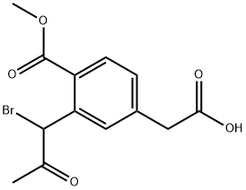 Methyl 2-(1-bromo-2-oxopropyl)-4-(carboxymethyl)benzoate 结构式