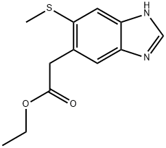 Ethyl 5-methylthio-1H-benzimidazole-6-acetate 结构式