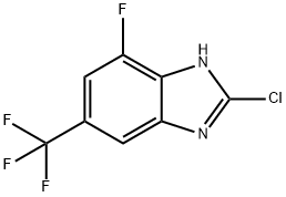 2-氯-7-氟-5-(三氟甲基)-1H-苯并[D]咪唑 结构式