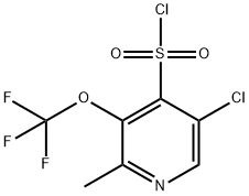 5-Chloro-2-methyl-3-(trifluoromethoxy)pyridine-4-sulfonyl chloride 结构式