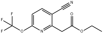 Ethyl 3-cyano-6-(trifluoromethoxy)pyridine-2-acetate 结构式