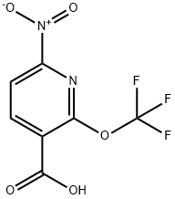 6-Nitro-2-(trifluoromethoxy)pyridine-3-carboxylic acid 结构式