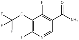 2,4-Difluoro-3-(trifluoromethoxy)pyridine-5-carboxamide 结构式