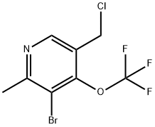 3-Bromo-5-(chloromethyl)-2-methyl-4-(trifluoromethoxy)pyridine 结构式