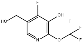 4-Fluoro-3-hydroxy-2-(trifluoromethoxy)pyridine-5-methanol 结构式