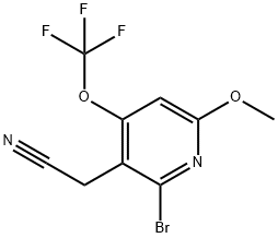 2-Bromo-6-methoxy-4-(trifluoromethoxy)pyridine-3-acetonitrile 结构式