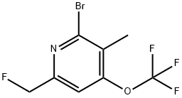 2-Bromo-6-(fluoromethyl)-3-methyl-4-(trifluoromethoxy)pyridine 结构式