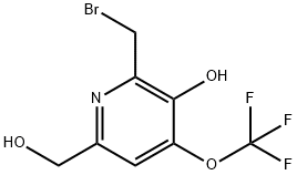 2-(Bromomethyl)-3-hydroxy-4-(trifluoromethoxy)pyridine-6-methanol 结构式