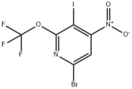 6-Bromo-3-iodo-4-nitro-2-(trifluoromethoxy)pyridine 结构式