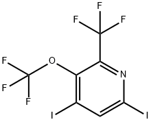 4,6-Diiodo-3-(trifluoromethoxy)-2-(trifluoromethyl)pyridine 结构式