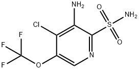 3-Amino-4-chloro-5-(trifluoromethoxy)pyridine-2-sulfonamide 结构式