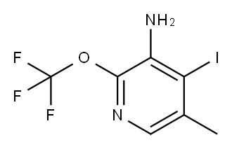 3-Amino-4-iodo-5-methyl-2-(trifluoromethoxy)pyridine 结构式