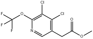Methyl 3,4-dichloro-2-(trifluoromethoxy)pyridine-5-acetate 结构式
