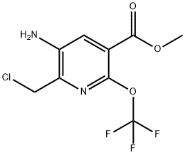 Methyl 3-amino-2-(chloromethyl)-6-(trifluoromethoxy)pyridine-5-carboxylate 结构式
