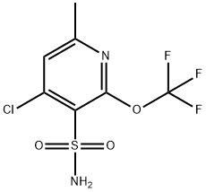 4-Chloro-6-methyl-2-(trifluoromethoxy)pyridine-3-sulfonamide 结构式