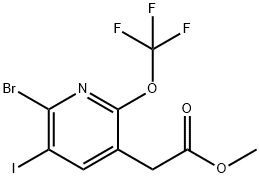 Methyl 2-bromo-3-iodo-6-(trifluoromethoxy)pyridine-5-acetate 结构式