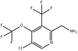 2-(Aminomethyl)-5-chloro-4-(trifluoromethoxy)-3-(trifluoromethyl)pyridine 结构式