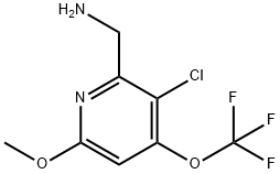 2-(Aminomethyl)-3-chloro-6-methoxy-4-(trifluoromethoxy)pyridine 结构式