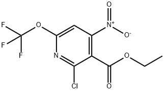 Ethyl 2-chloro-4-nitro-6-(trifluoromethoxy)pyridine-3-carboxylate 结构式