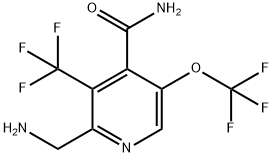 2-(Aminomethyl)-5-(trifluoromethoxy)-3-(trifluoromethyl)pyridine-4-carboxamide 结构式