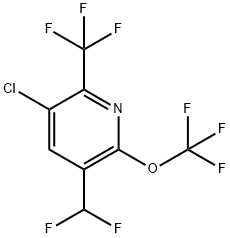 3-Chloro-5-(difluoromethyl)-6-(trifluoromethoxy)-2-(trifluoromethyl)pyridine 结构式