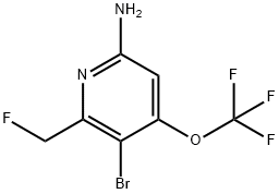 6-Amino-3-bromo-2-(fluoromethyl)-4-(trifluoromethoxy)pyridine 结构式