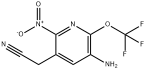 3-Amino-6-nitro-2-(trifluoromethoxy)pyridine-5-acetonitrile 结构式