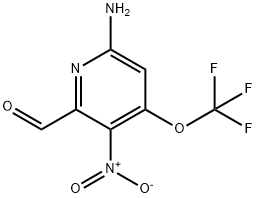 6-Amino-3-nitro-4-(trifluoromethoxy)pyridine-2-carboxaldehyde 结构式