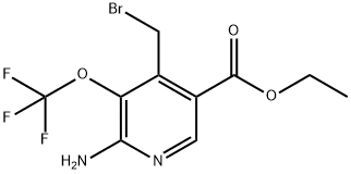 Ethyl 2-amino-4-(bromomethyl)-3-(trifluoromethoxy)pyridine-5-carboxylate 结构式