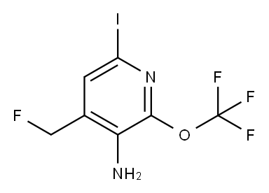 3-Amino-4-(fluoromethyl)-6-iodo-2-(trifluoromethoxy)pyridine 结构式
