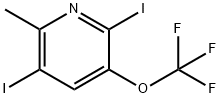 3,6-Diiodo-2-methyl-5-(trifluoromethoxy)pyridine 结构式