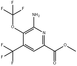 Methyl 2-amino-3-(trifluoromethoxy)-4-(trifluoromethyl)pyridine-6-carboxylate 结构式
