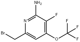 2-Amino-6-(bromomethyl)-3-fluoro-4-(trifluoromethoxy)pyridine 结构式