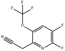 2,3-Difluoro-5-(trifluoromethoxy)pyridine-6-acetonitrile 结构式