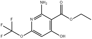 Ethyl 2-amino-4-hydroxy-6-(trifluoromethoxy)pyridine-3-carboxylate 结构式