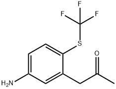 1-(5-Amino-2-(trifluoromethylthio)phenyl)propan-2-one 结构式