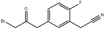 5-(3-Bromo-2-oxopropyl)-2-fluorophenylacetonitrile 结构式