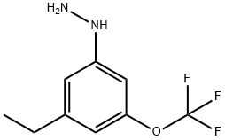 1-(3-Ethyl-5-(trifluoromethoxy)phenyl)hydrazine 结构式